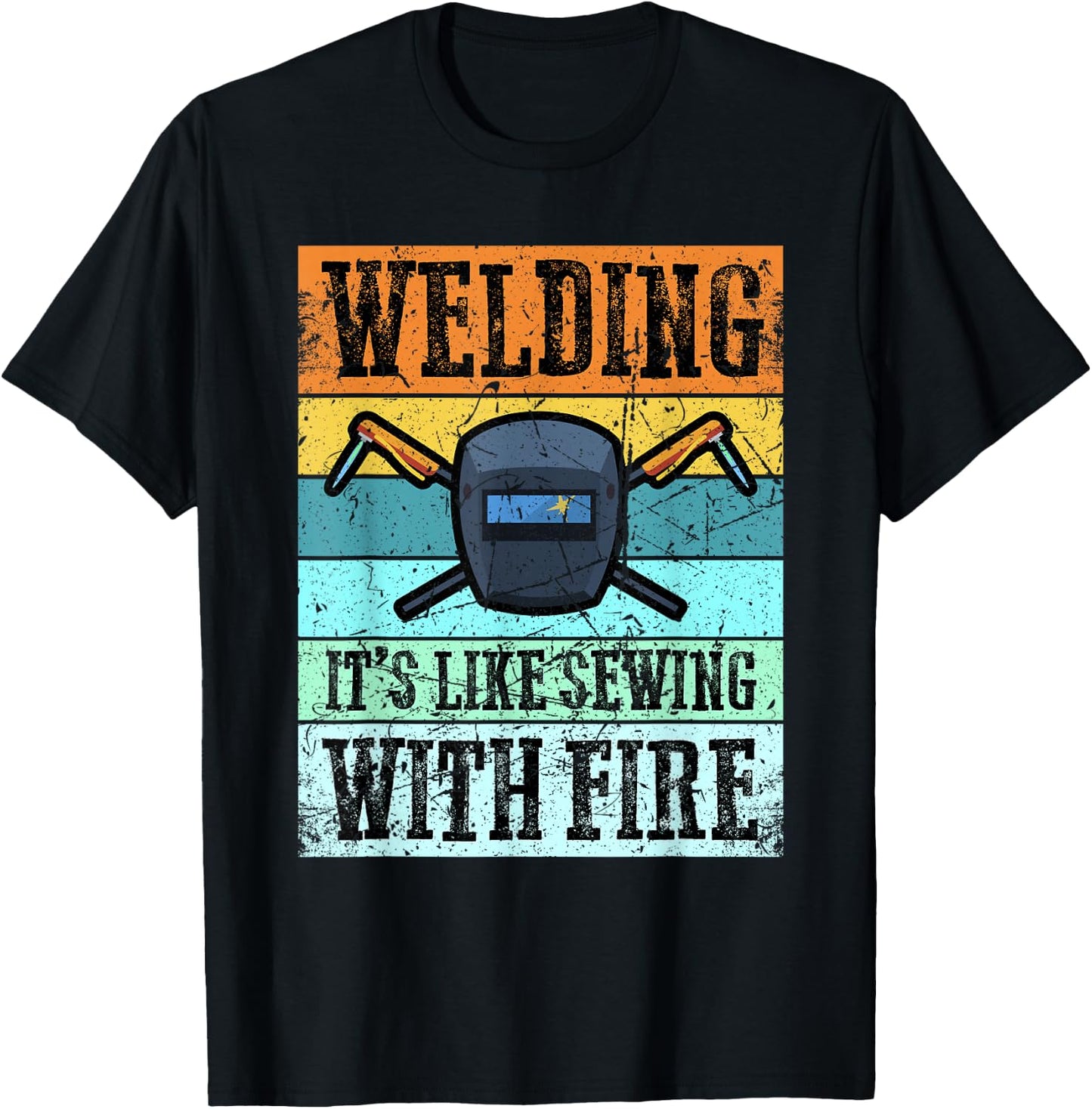 Vintage Funny Welder With Sayings Women Welding T-Shirt - T-Shirt | Black
