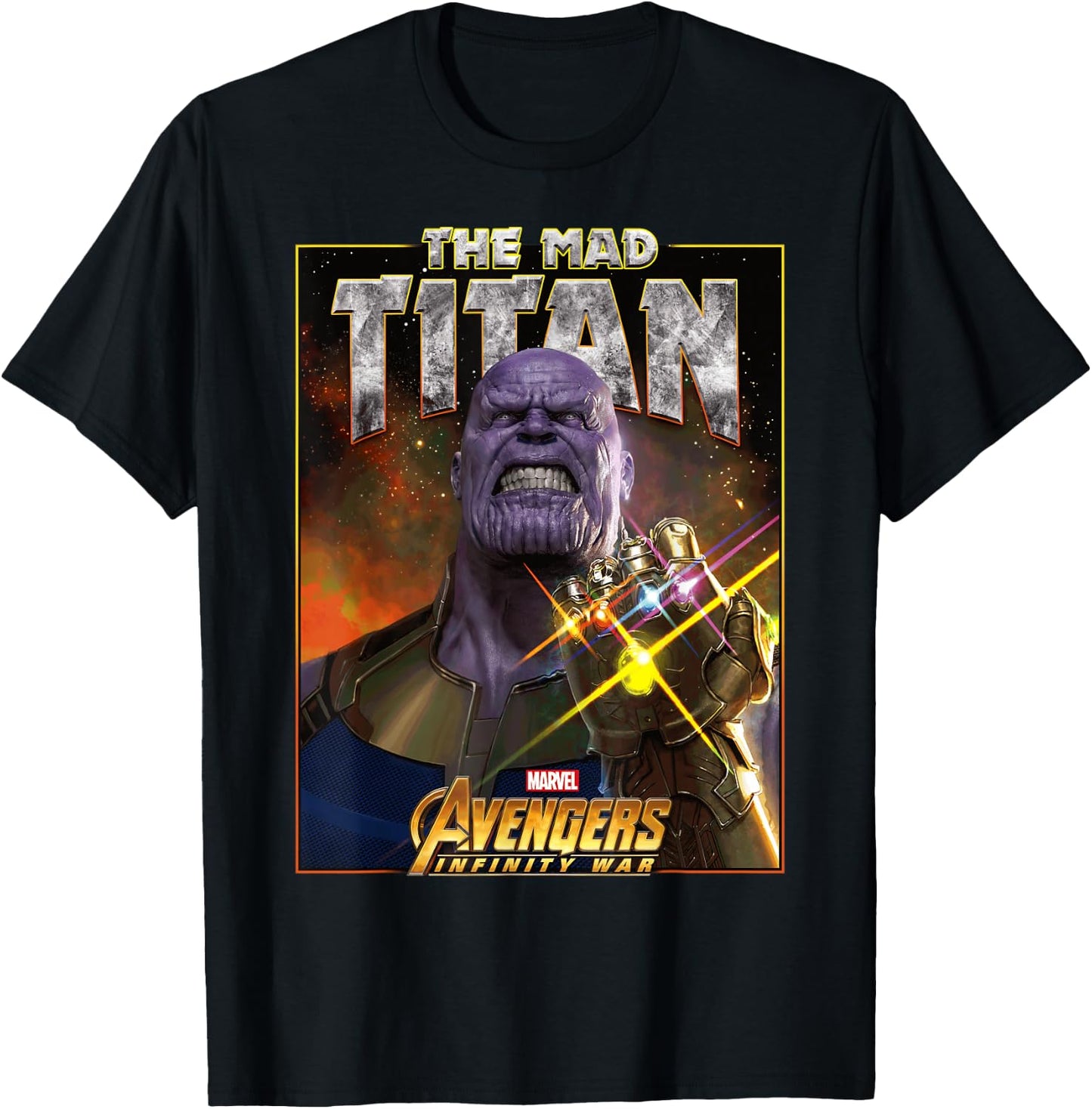 Marvel Infinity War Thanos Mad Titan Bling Graphic T-Shirt - T-Shirt | Black