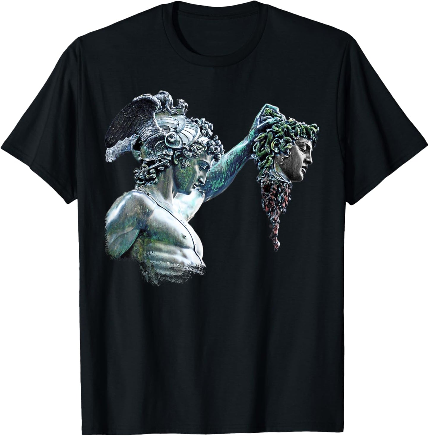Perseus and Medusa Statue T-Shirt - T-Shirt | Black