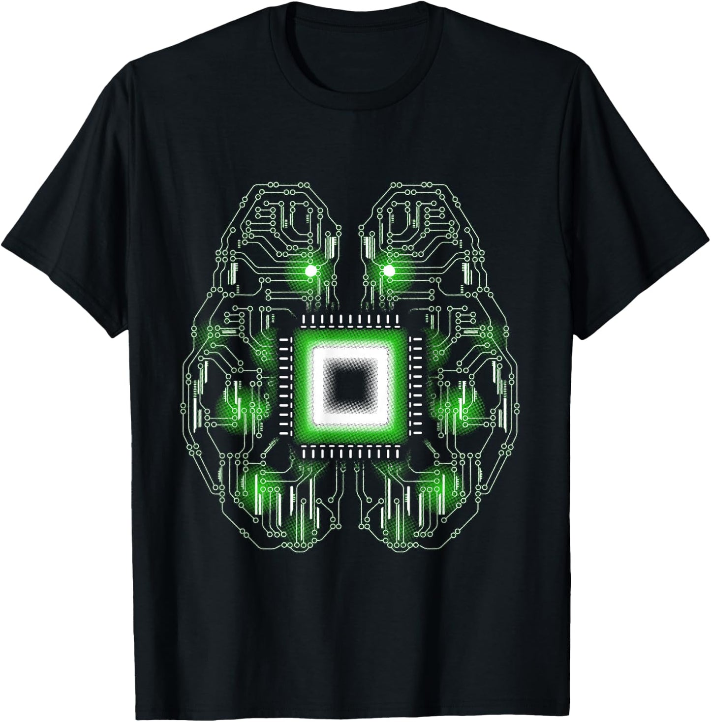 Computer Brain Circuit Board T-Shirt - T-Shirt | Black