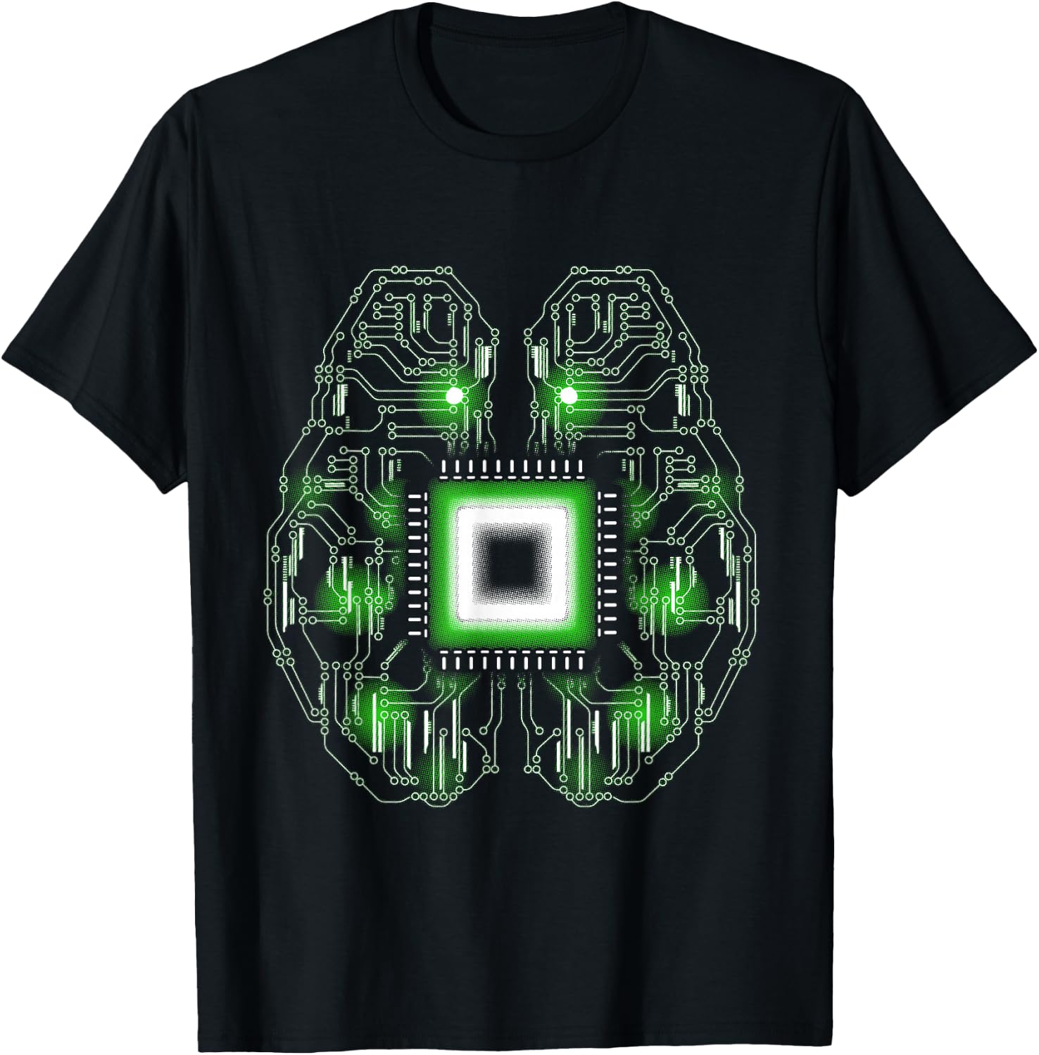 Computer Brain Circuit Board T-Shirt - T-Shirt | Black
