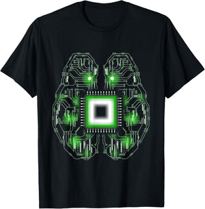 Computer Brain Circuit Board T-Shirt - T-Shirt | Black
