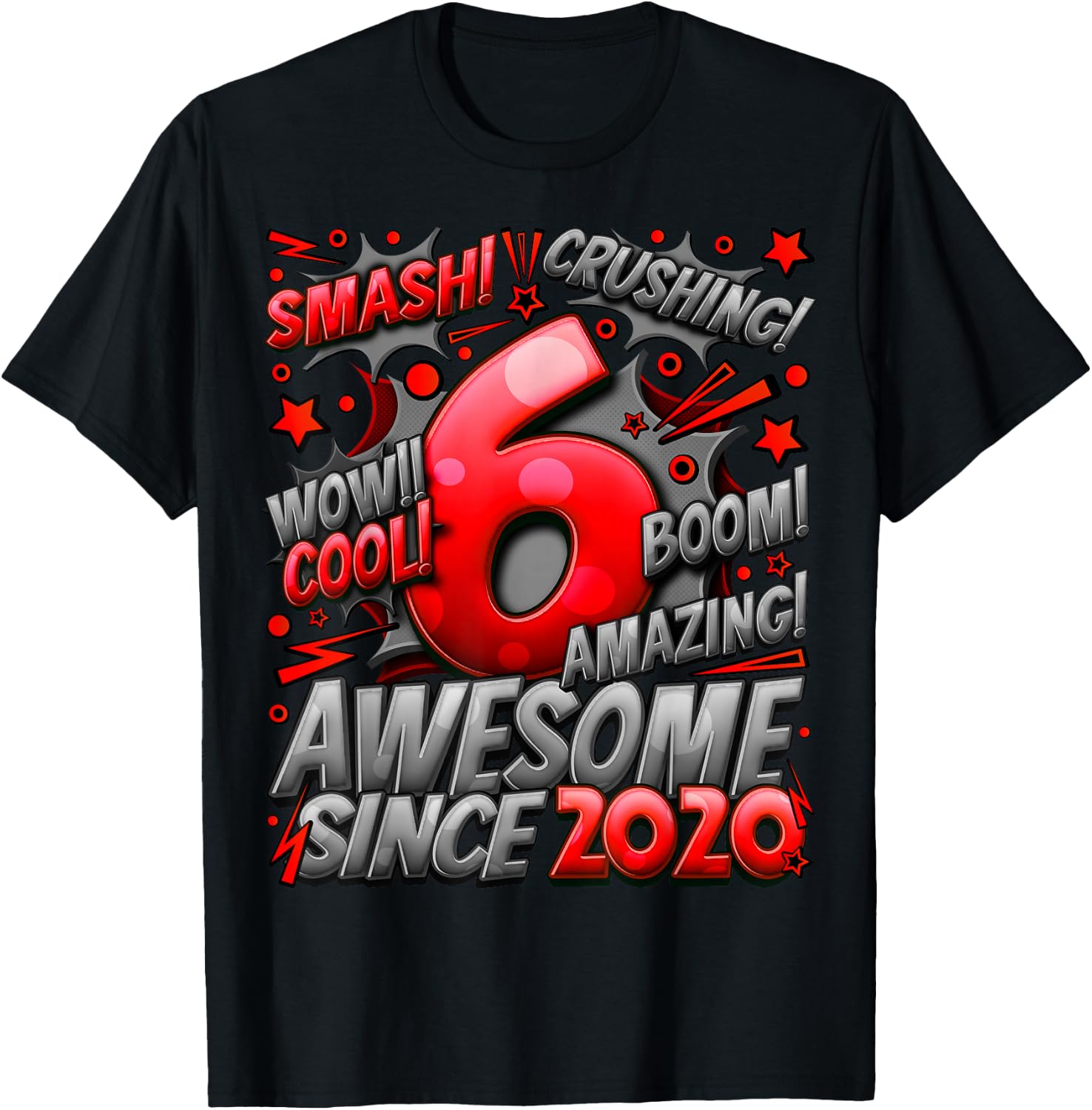 6 Year Old Gifts for Boys 6th Birthday Boy 6 Year Old Boy T-Shirt - T-Shirt | Black