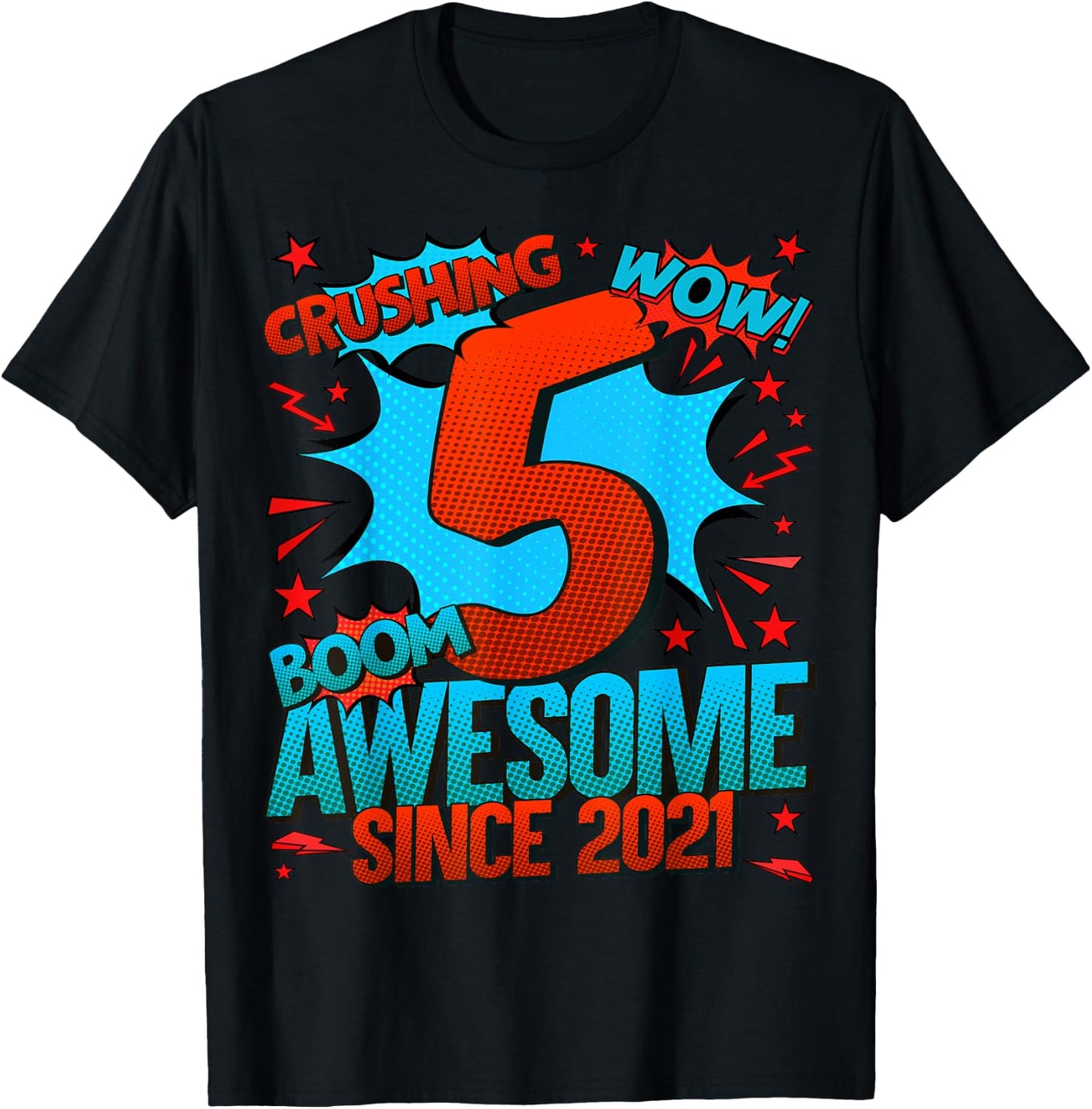 5 Year Old Gifts for Boys 5th Birthday Boy 5 Year Old Boy T-Shirt - T-Shirt | Black