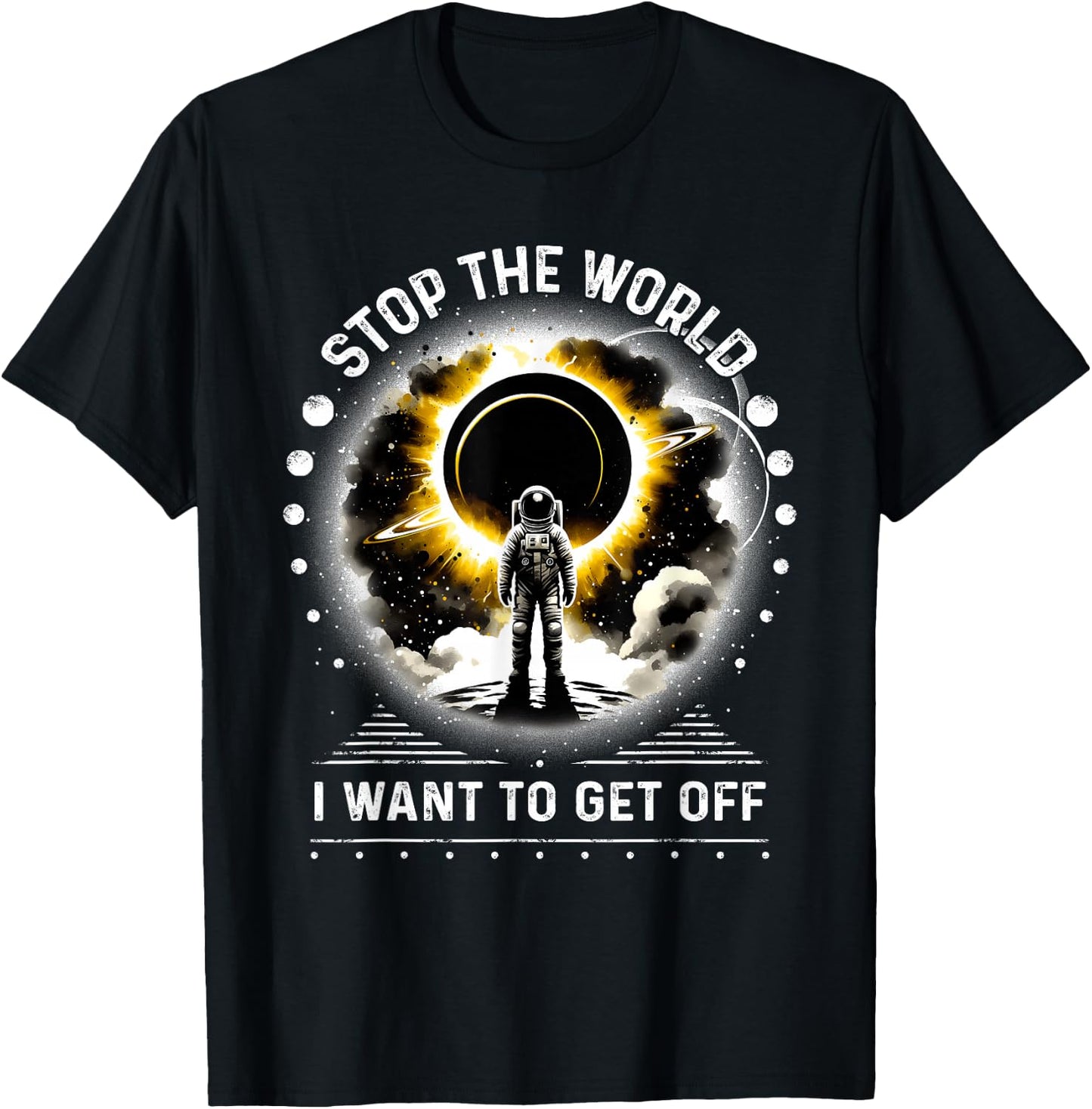 Astronaut Escape Plan Get Off World Sarcastic T-Shirt - T-Shirt | Black