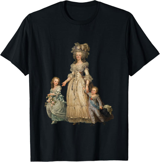 Marie Antoinette Art (Vintage Distressed Look) T-Shirt - T-Shirt | Black