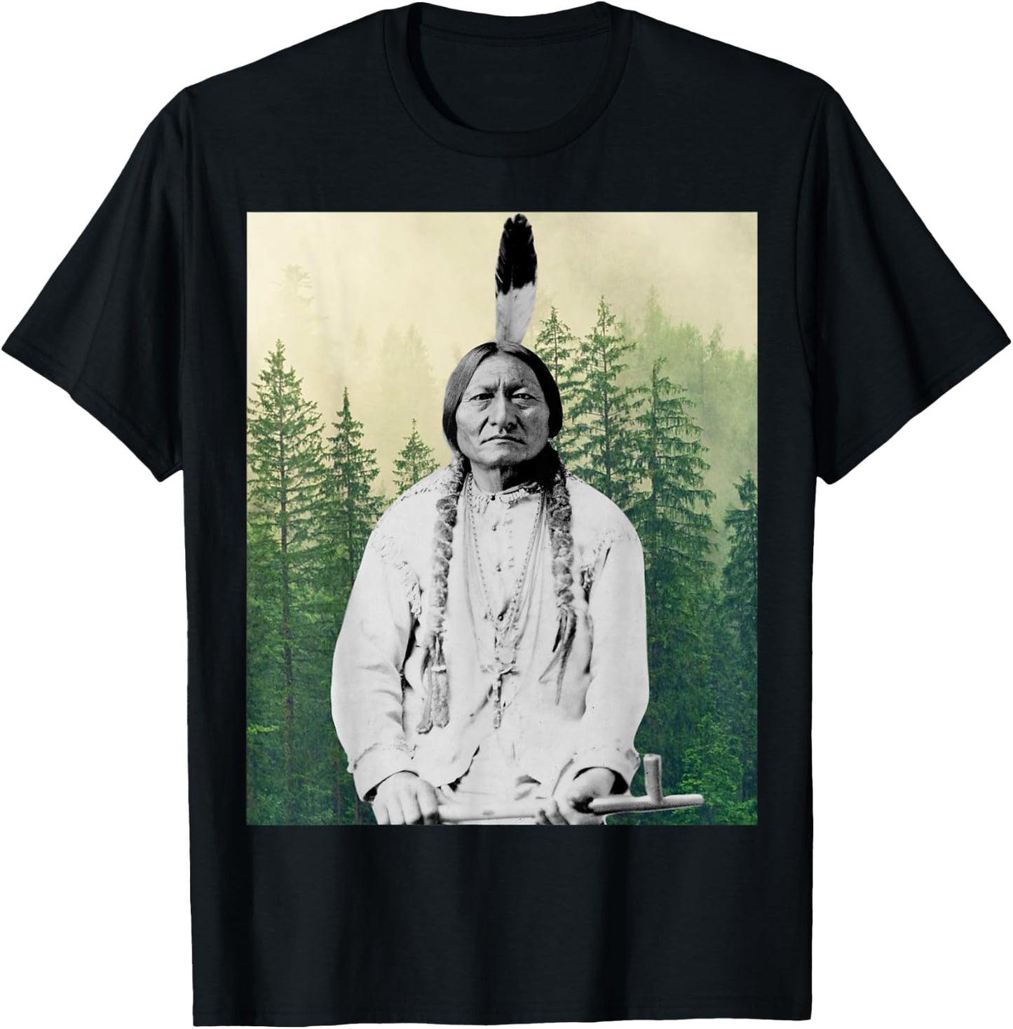 Sitting Bull Native American Indian Chief Lakota Sioux Pride T-Shirt - T-Shirt | Black