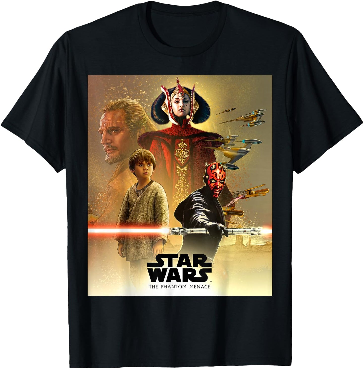 Star Wars Celebration Mural The Phantom Menace Logo T-Shirt - T-Shirt | Black