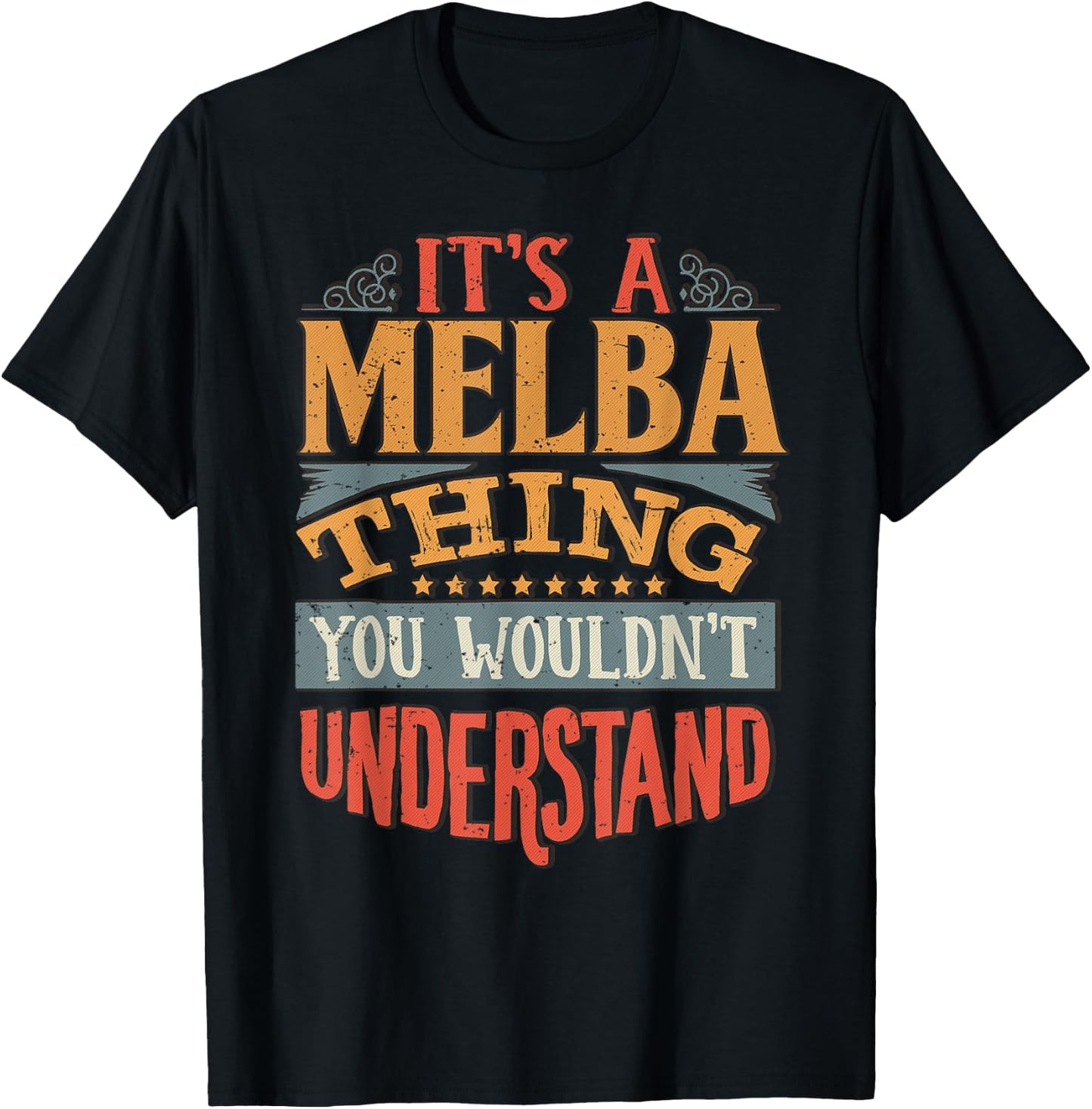 Melba Name T-Shirt - T-Shirt | Black