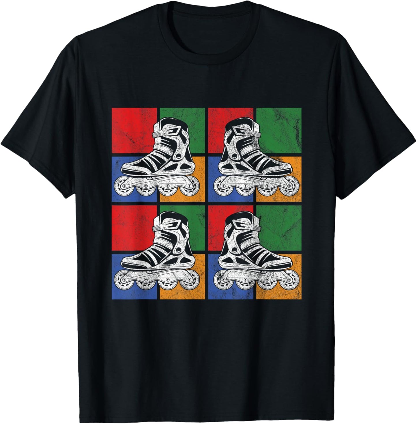 Inline Rollerblades Skater Skate Blades Roller Skating Gift T-Shirt - T-Shirt | Black