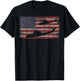 AH1 Cobra Helicopter Military USA American Flag T-Shirt - T-Shirt | Black