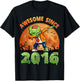 8th Birthday Halloween 8 Years Old Zombie Awesome Since 2016 T-Shirt - T-Shirt | Black