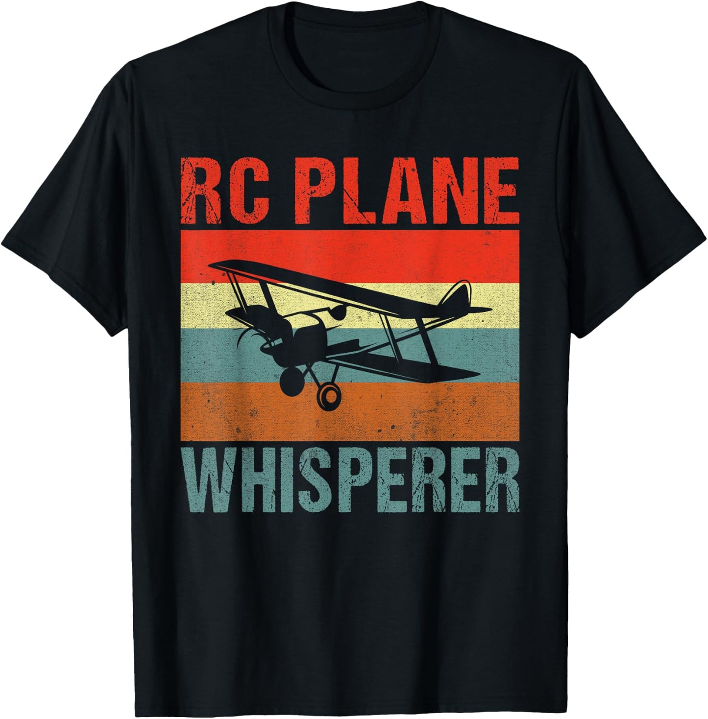RC Plane Whisperer Flying RC Plane T-Shirt - T-Shirt | Black
