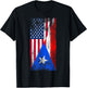USA & Puerto Rico Flags - US of America, Puerto Rican T-Shirt - T-Shirt | Black