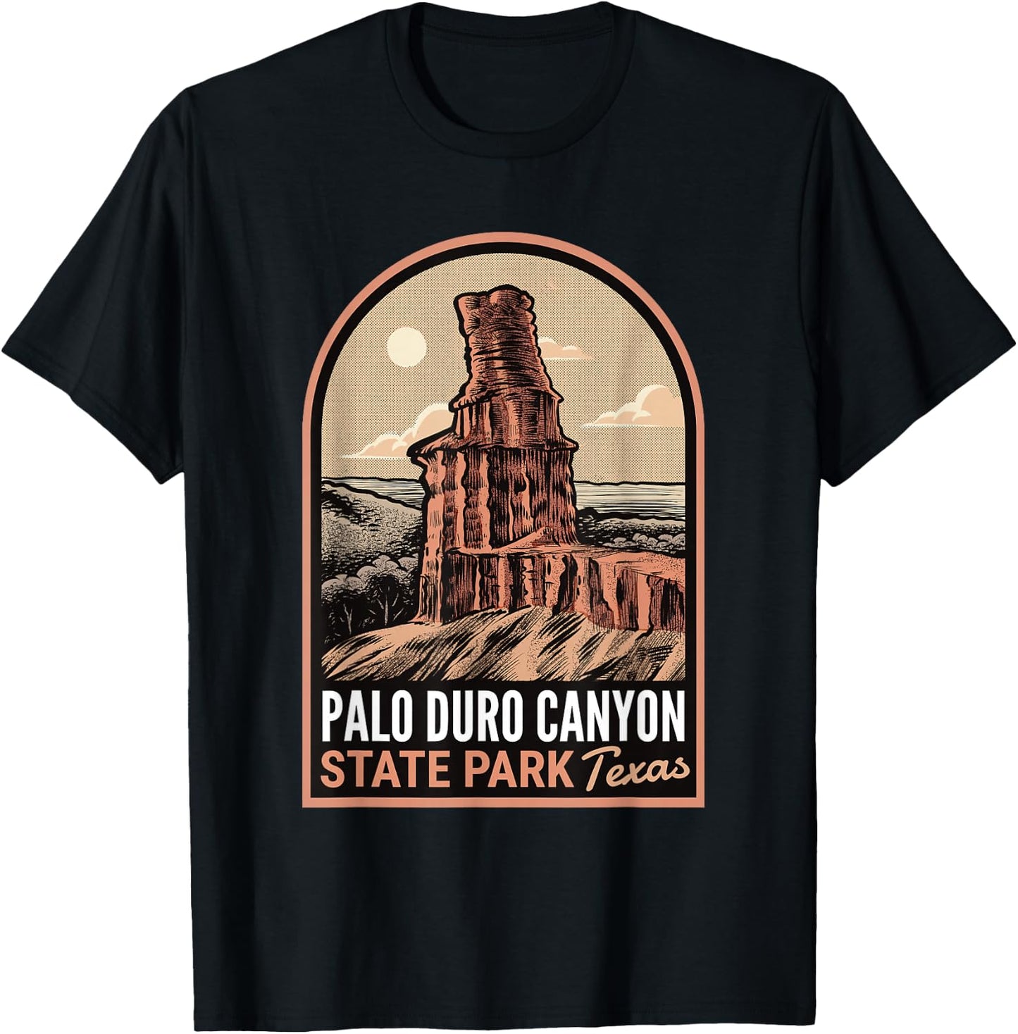 Palo Duro Canyon State Park Texas Vintage T-Shirt - T-Shirt | Black