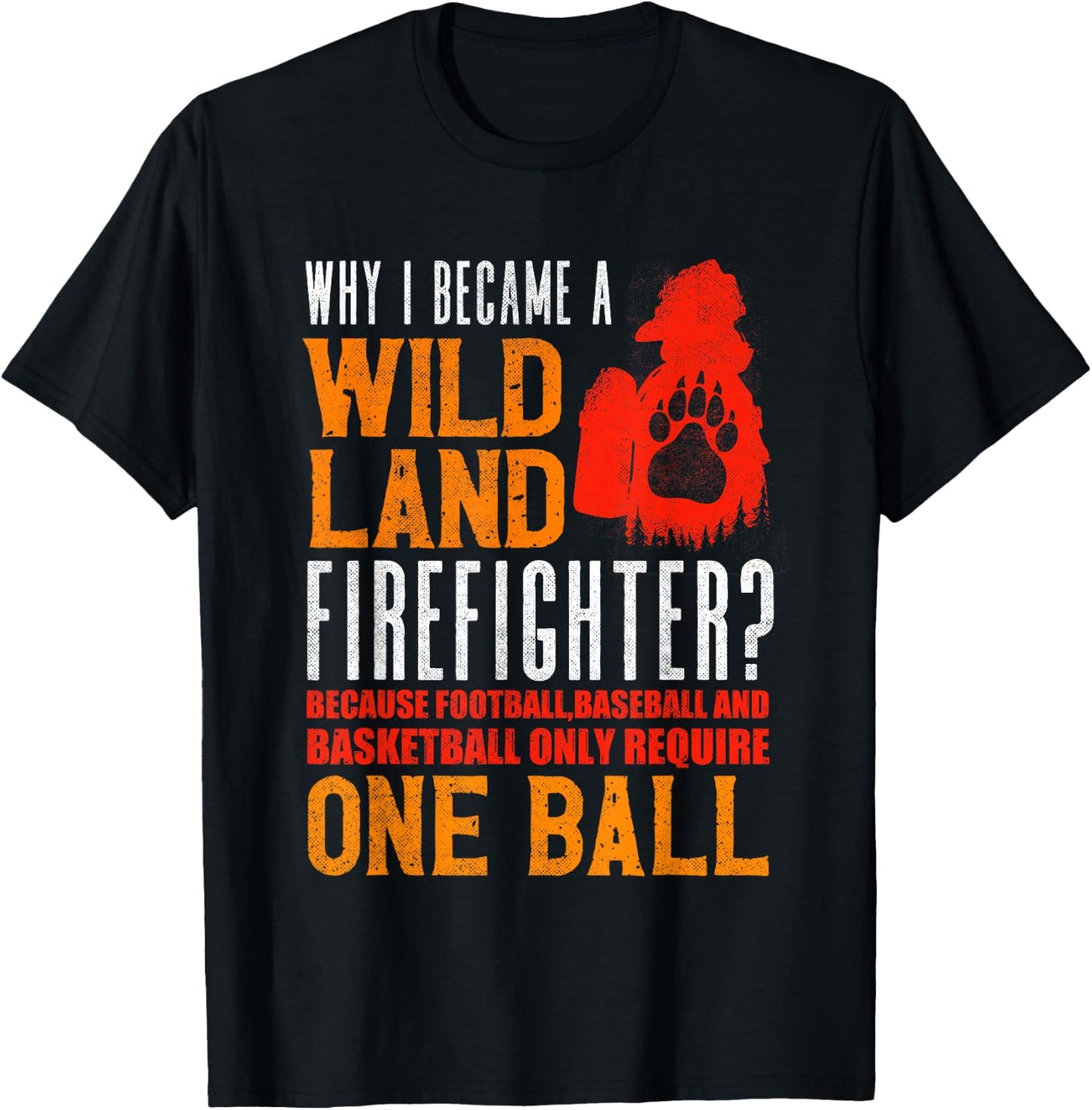 Firefighting Fireman Why I Became A Wildland Firefighter T-Shirt - T-Shirt | Black