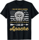 Apache Pride Native American I Was Not Born In America T-Shirt - T-Shirt | Black