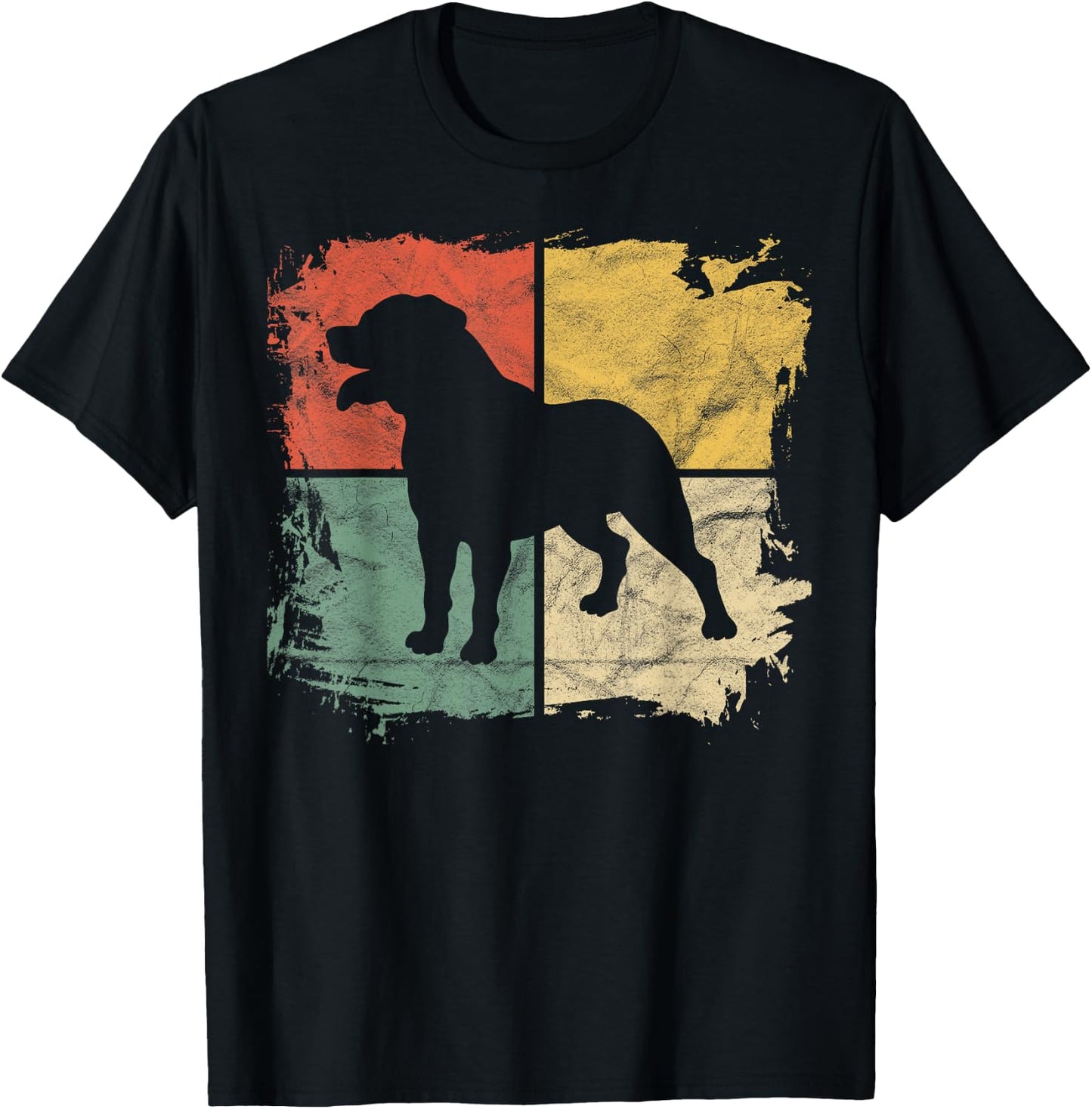 Square Retro Rottweiler Owner Gift Dog Rottie Dad Rott Mom Men Women Girls Kids T-Shirt - T-Shirt | Black