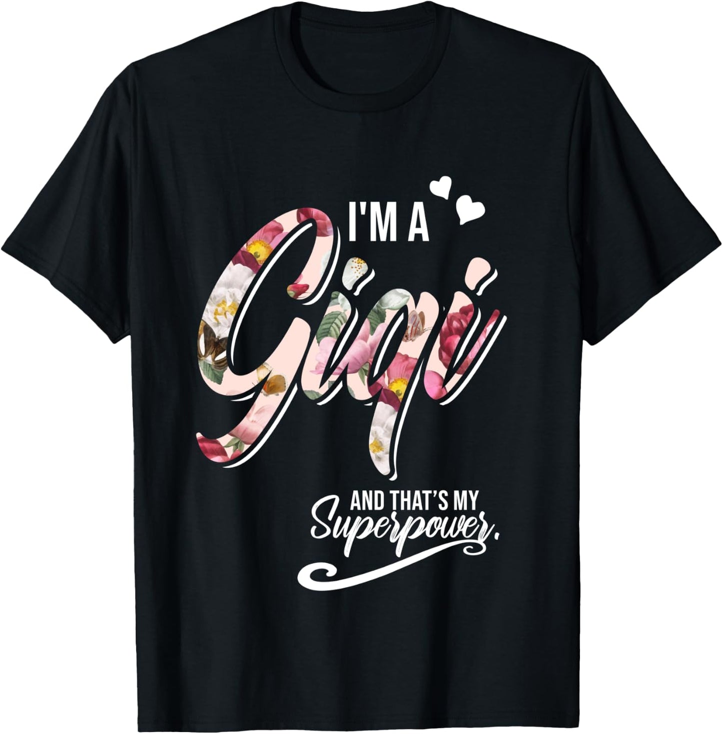 I'm a Gigi and that's my Superpower Christmas Grandma T-Shirt - T-Shirt | Black