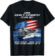 USS John F Kennedy CV 67 Aircraft Carrier Veteran USA Flag T-Shirt - T-Shirt | Black
