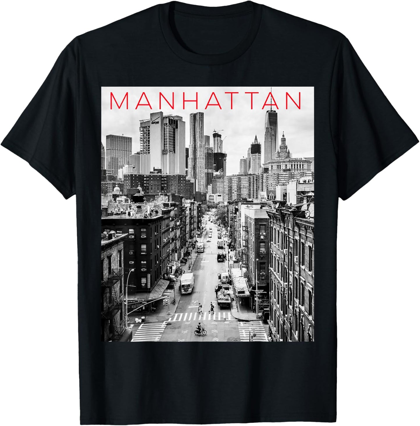 Manhattan T Shirt NYC New York City T-Shirt - T-Shirt | Black