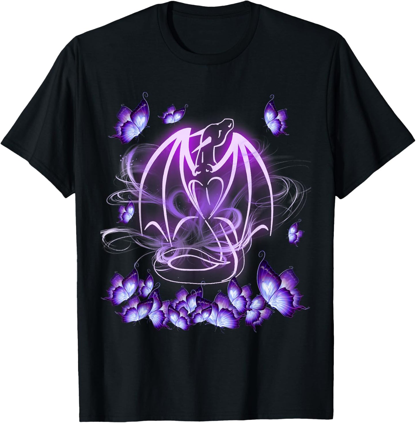 Dragon Magical Purple T-Shirt - T-Shirt | Black