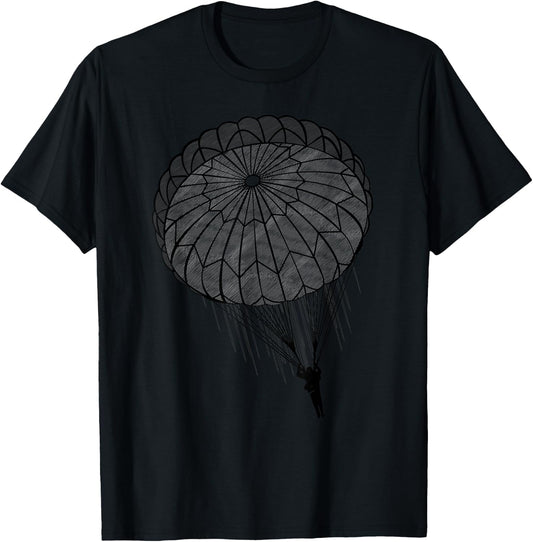 Paratrooper Parachute Jump Army Airborne T-Shirt - T-Shirt | Black