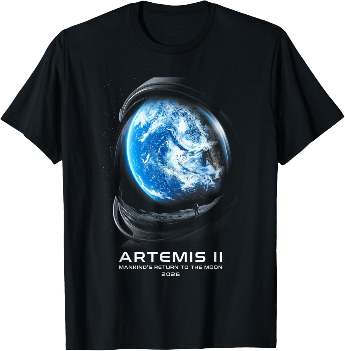 Mission to The Moon 2026 Astronaut Artemis Rocket Artemis 2 T-Shirt - T-Shirt | Black