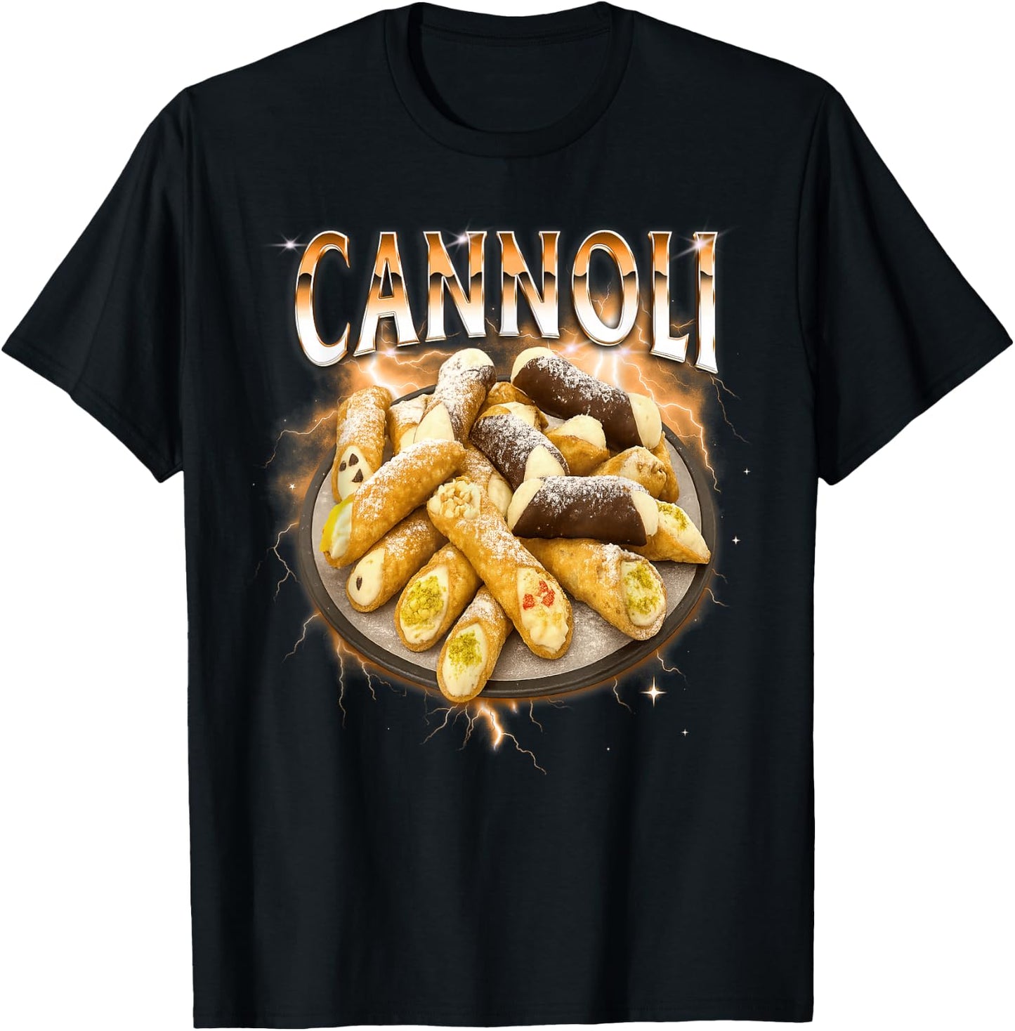 Cannoli Lover Italian Cuisine Pastry Chef Cannoli Foodie T-Shirt - T-Shirt | Black