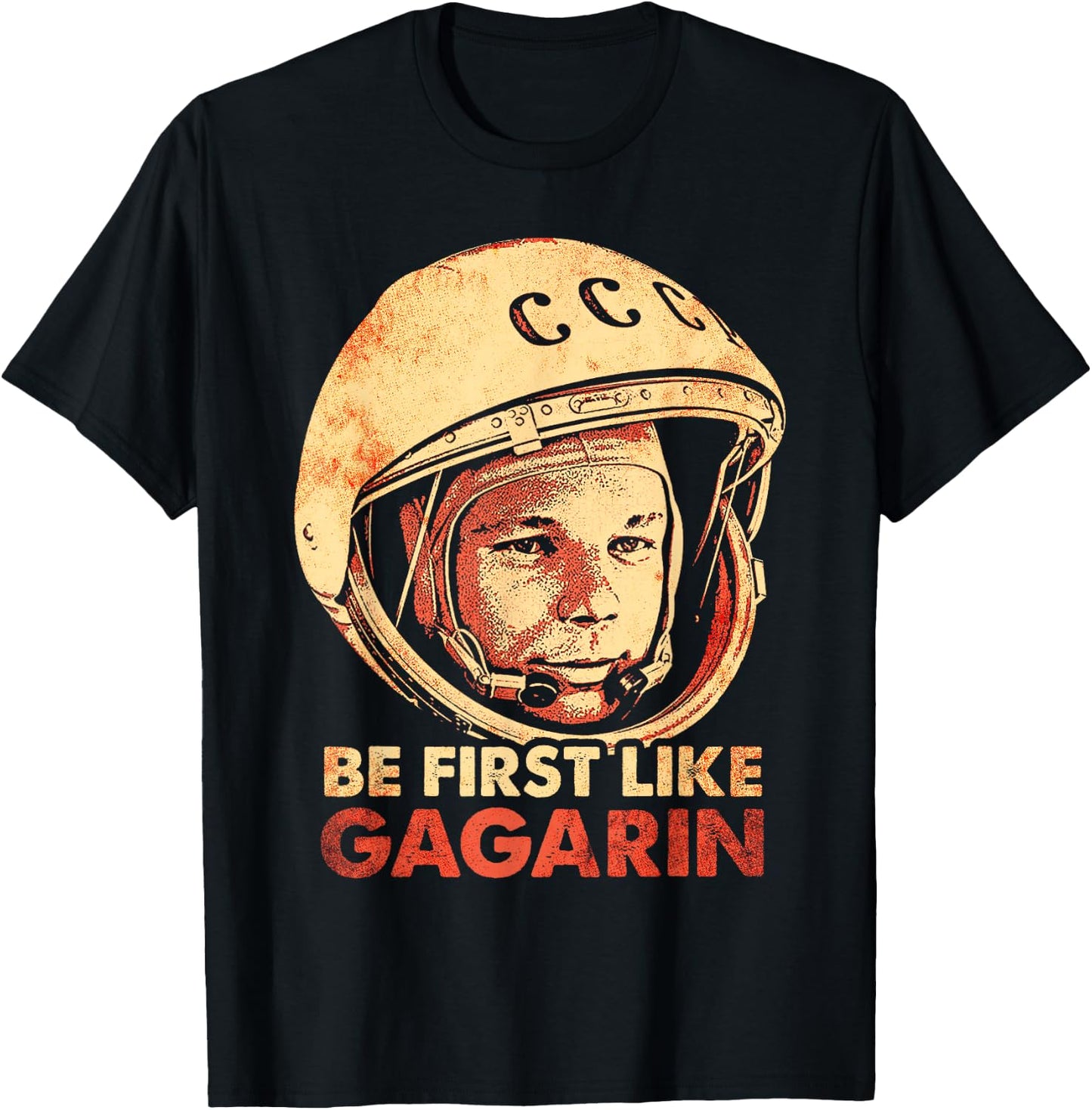 Yuri Gagarin Cosmonaut Astronaut Space First Soviet Union T-Shirt - T-Shirt | Black
