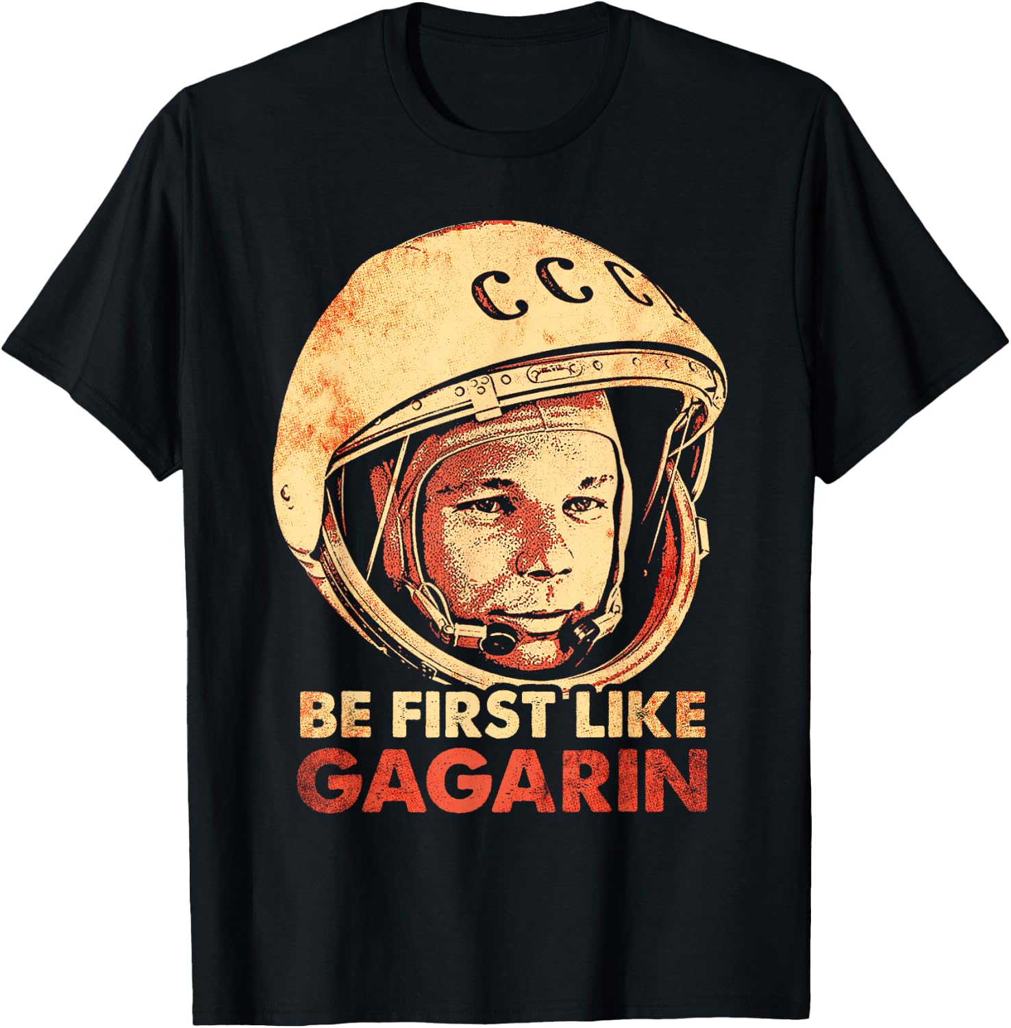 Yuri Gagarin Cosmonaut Astronaut Space First Soviet Union T-Shirt - T-Shirt | Black