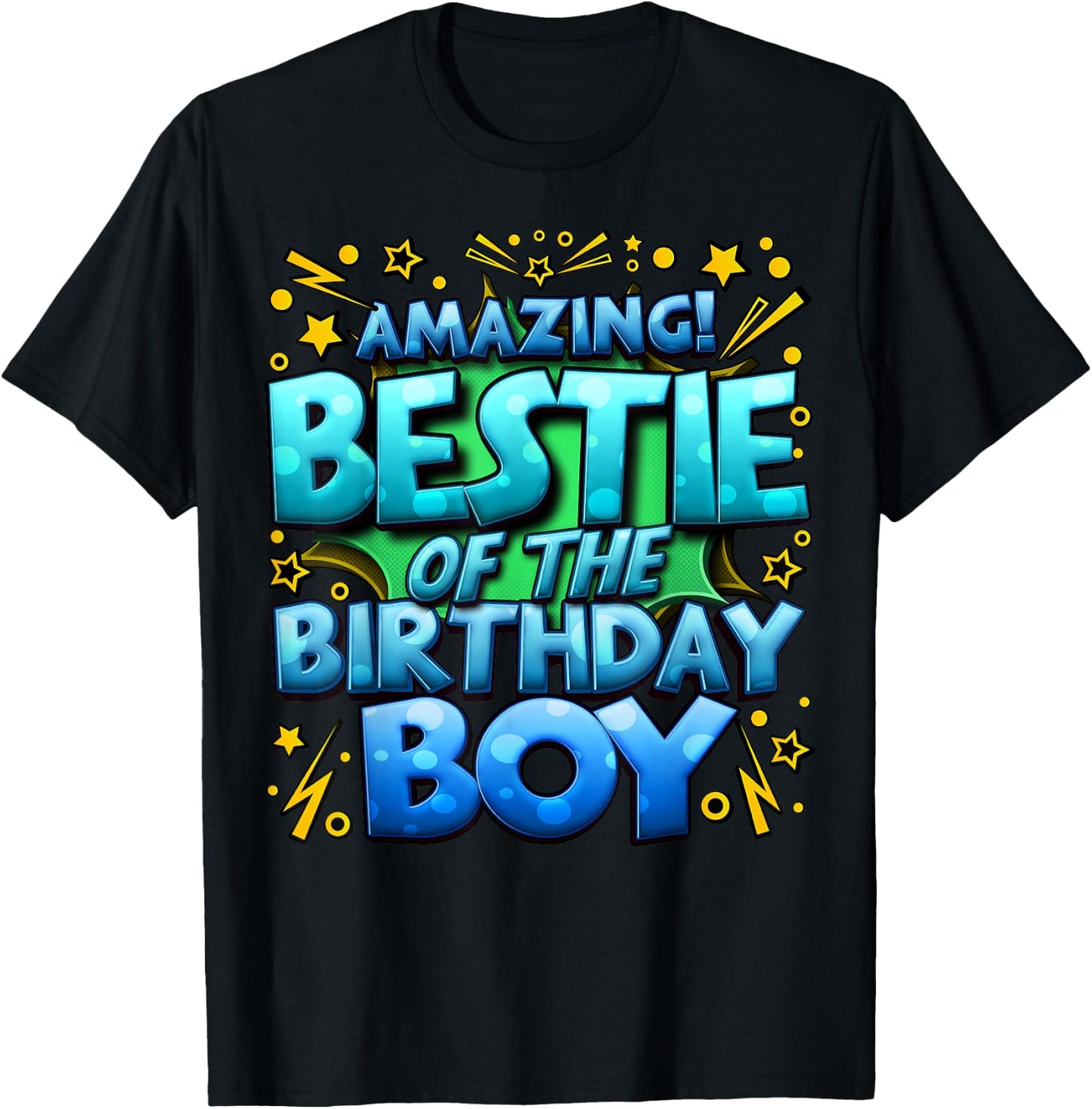 Best Friend of the Birthday Boy Matching Family Bestie T-Shirt - T-Shirt | Black