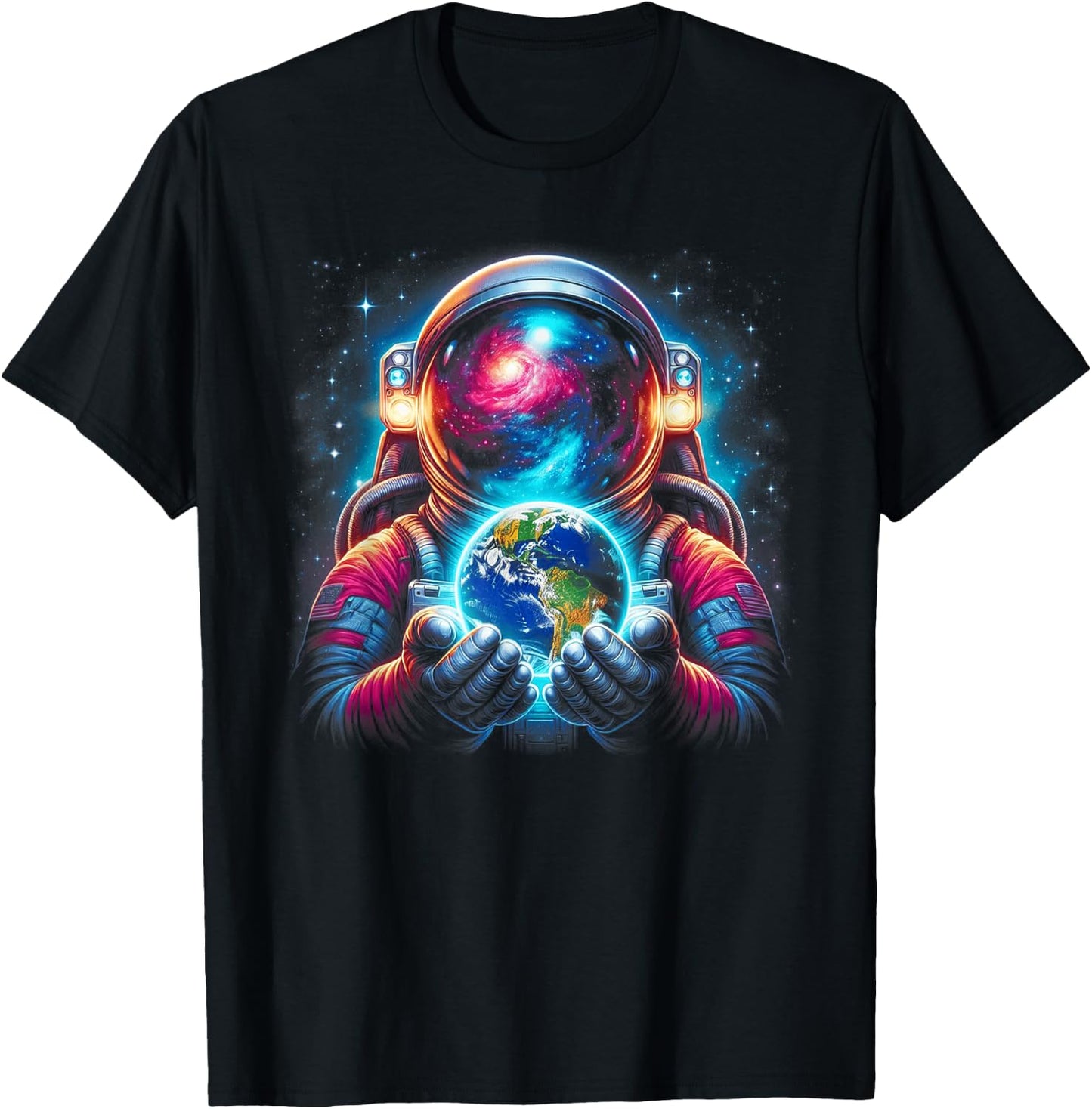 Astronaut Planets Astronaut Science Space T-Shirt - T-Shirt | Black