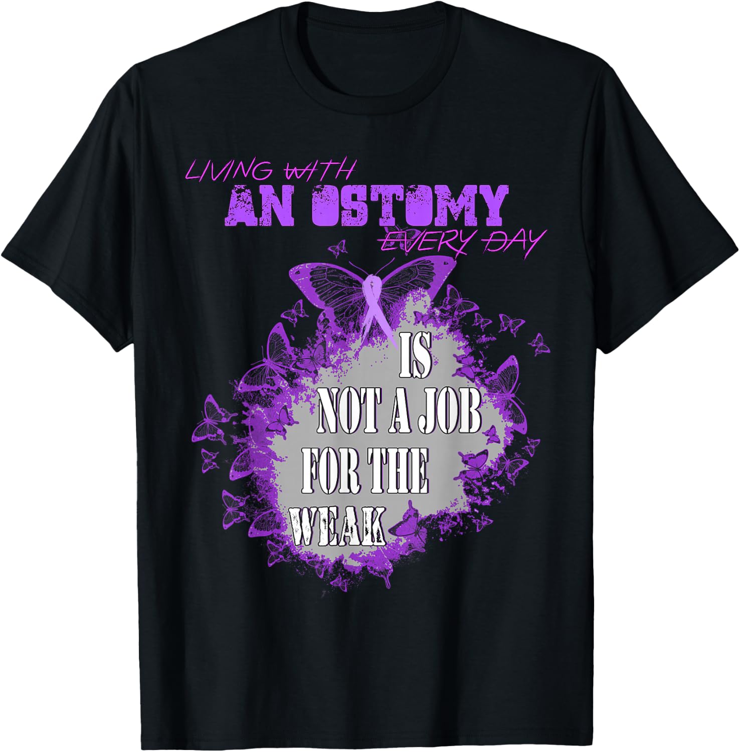 Ostomy Survivor Awareness T-Shirt - T-Shirt | Black