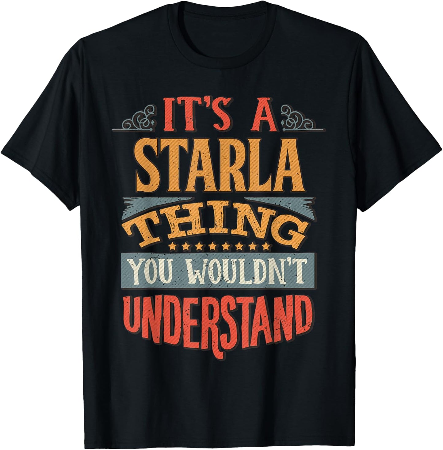 Starla Name T-Shirt - T-Shirt | Black