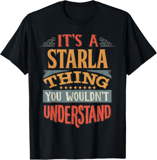 Starla Name T-Shirt - T-Shirt | Black