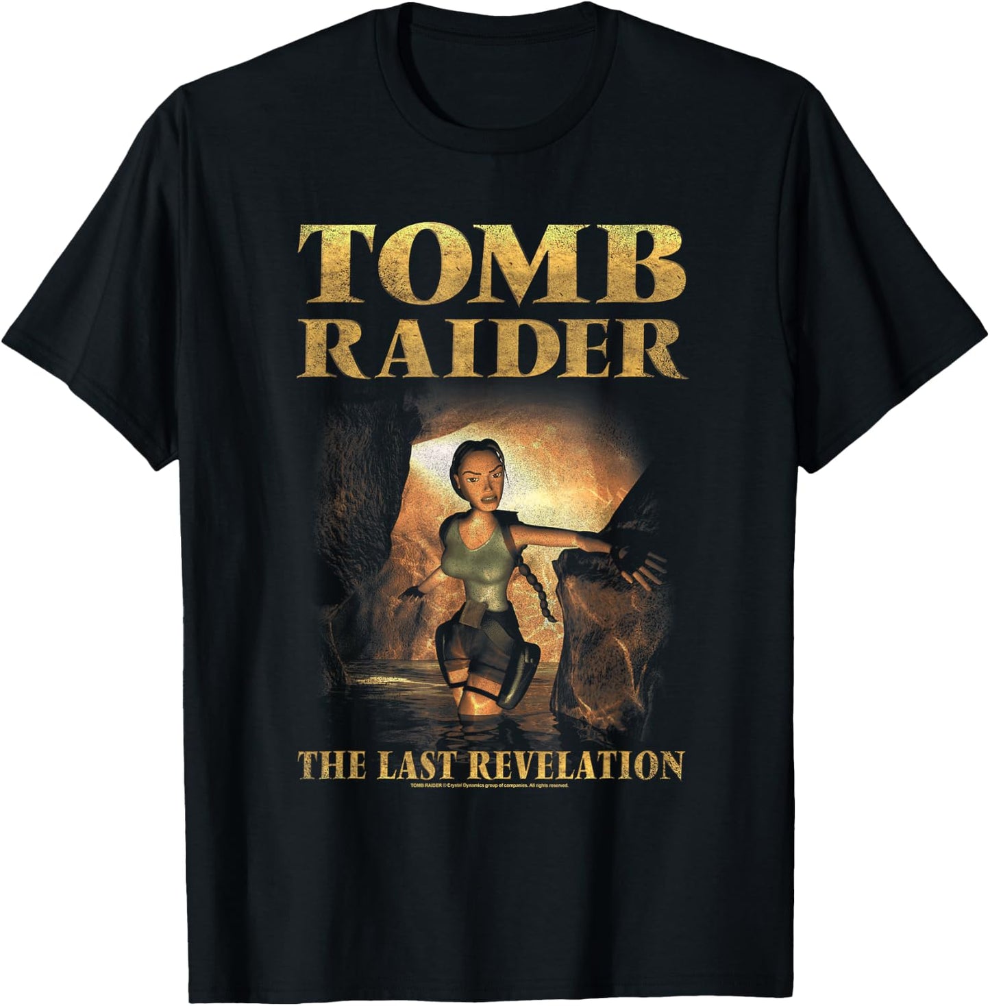 The Last Revelation Cave Scene Retro Video Game T-Shirt - T-Shirt | Black