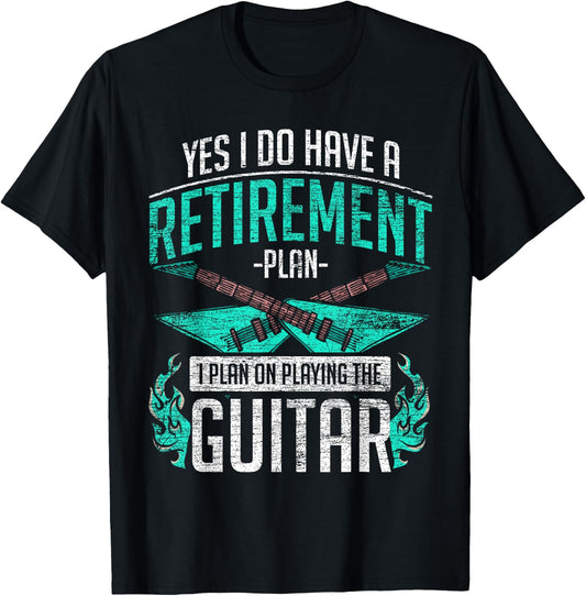 Guitar - Retired Guitarist T-Shirt - T-Shirt | Black