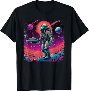 Psychedelic, Trippy, Black Light Astronaut Space Art T-Shirt - T-Shirt | Black