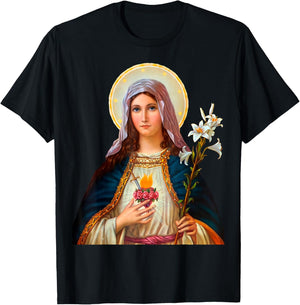 Immaculate Heart of Mary T-Shirt - T-Shirt | Black