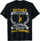 Retired Lineman Just Like A Normal Lineman Retro T-Shirt - T-Shirt | Black