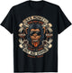 Monkey Gas Crossed Pistons Ribbon Logo Small T-Shirt - T-Shirt | Black