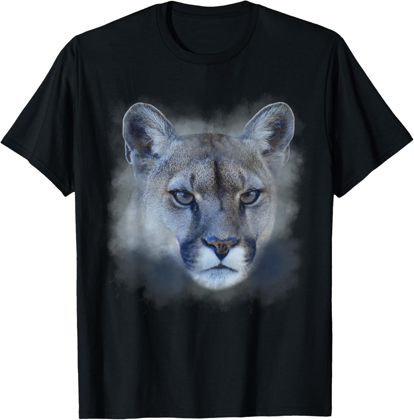 Mountain Lion Puma Cougar Illustration Small T-Shirt - T-Shirt | Black