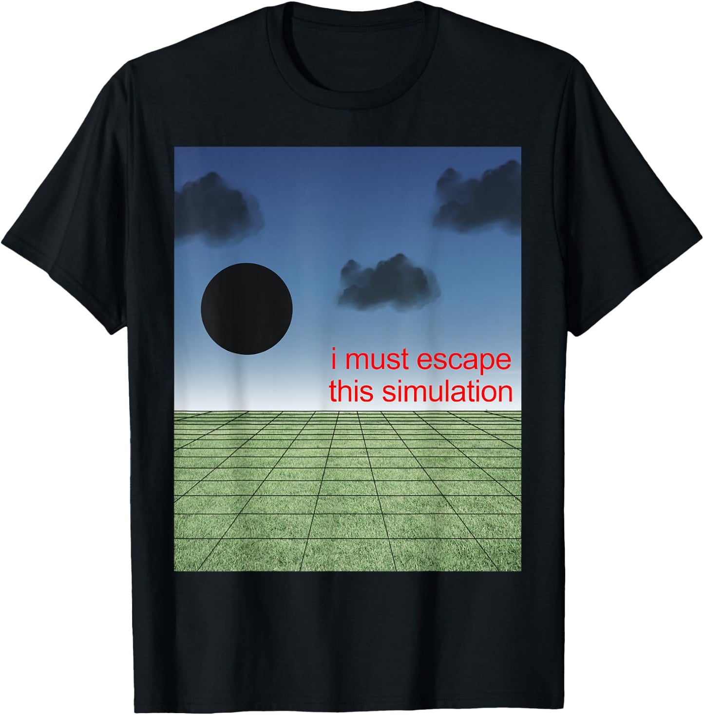 Weirdcore Aesthetic Simulation Gamer Nostalgiacore Oddcore T-Shirt - T-Shirt | Black