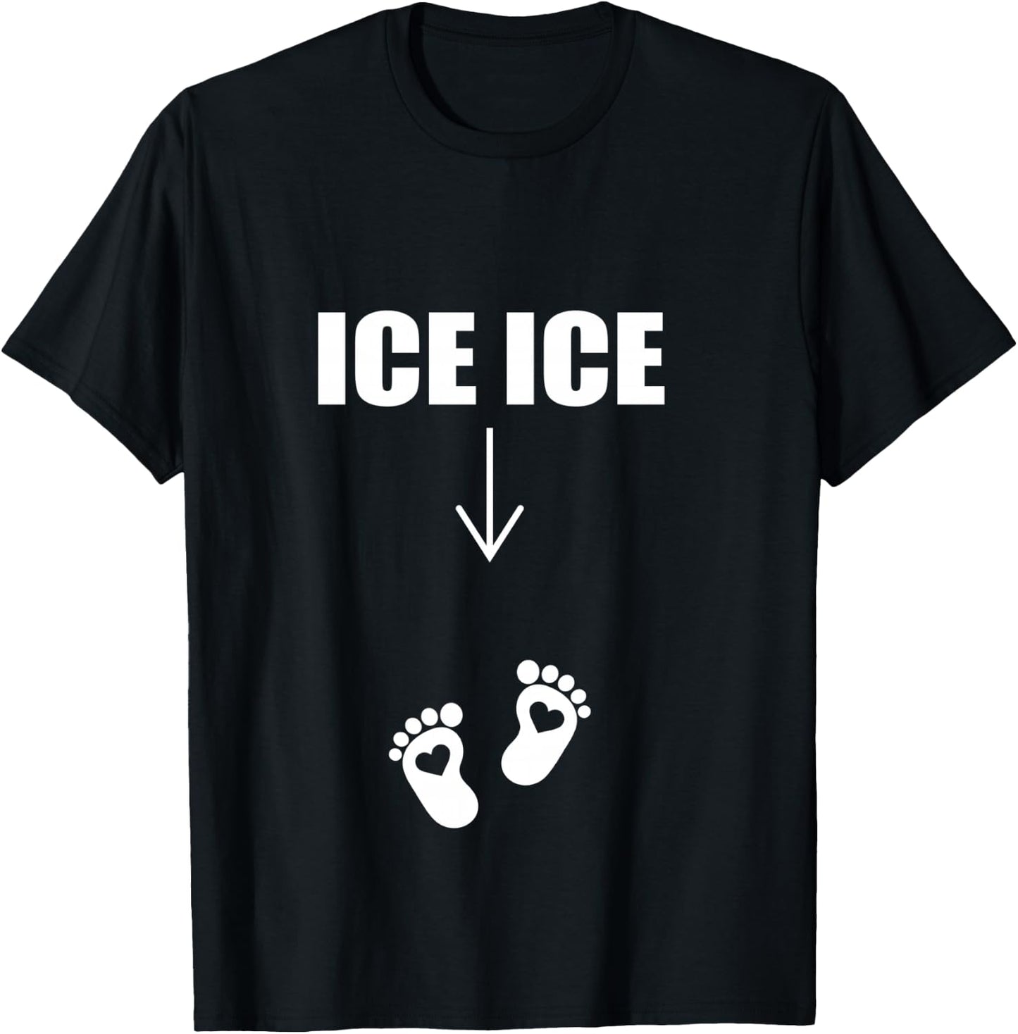 Ice Ice Baby Pregnancy Mom to be Announcement Shirt Funny T-Shirt - T-Shirt | Black