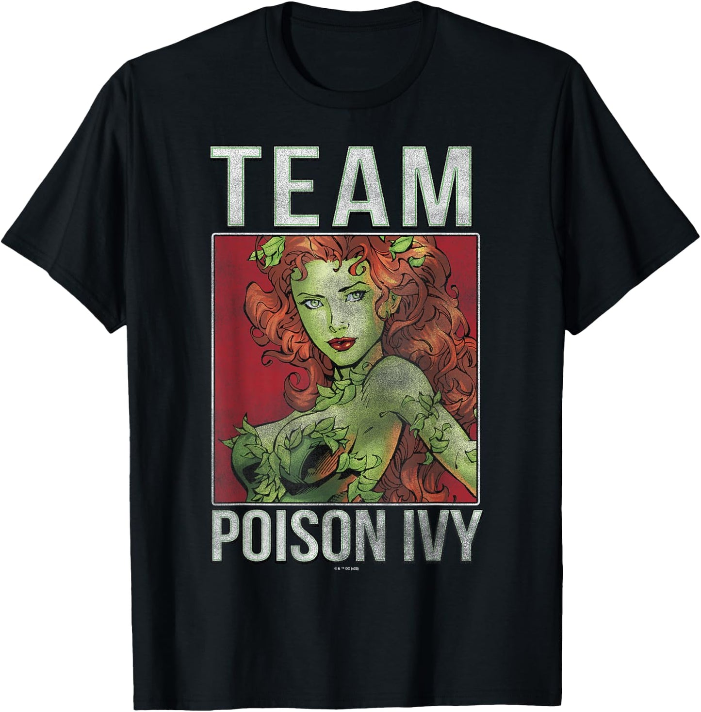 DC Comics Batman Team Poison Ivy Big Face Poster T-Shirt - T-Shirt | Black