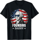Funny 4th of July Founding Daddy George-Washington Men Women T-Shirt - T-Shirt | Black