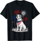 Jack Russell America's 250th Patriotic Fireworks Animal T-Shirt - T-Shirt | Black