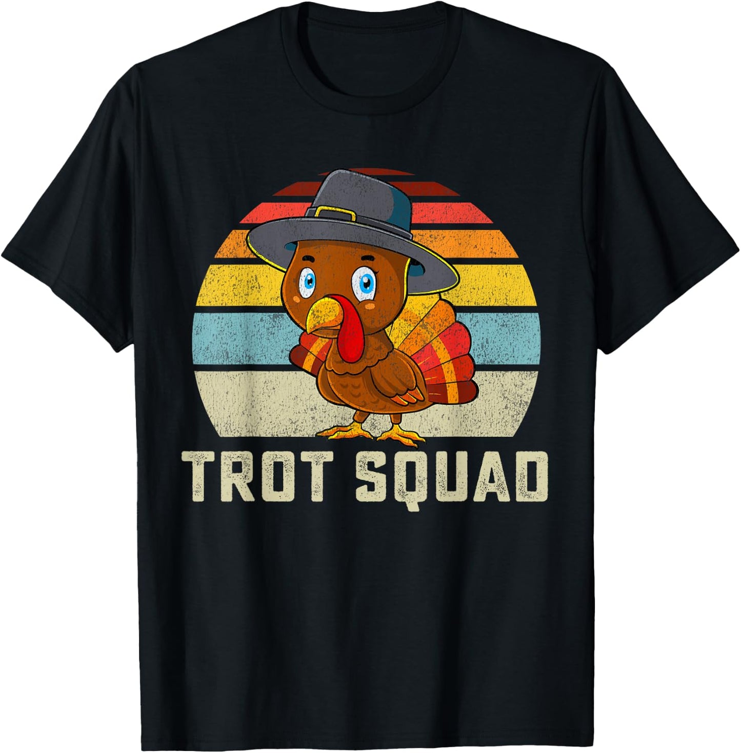 Turkey Trot Squad Thanksgiving Run Costume Men Women T-Shirt - T-Shirt | Black