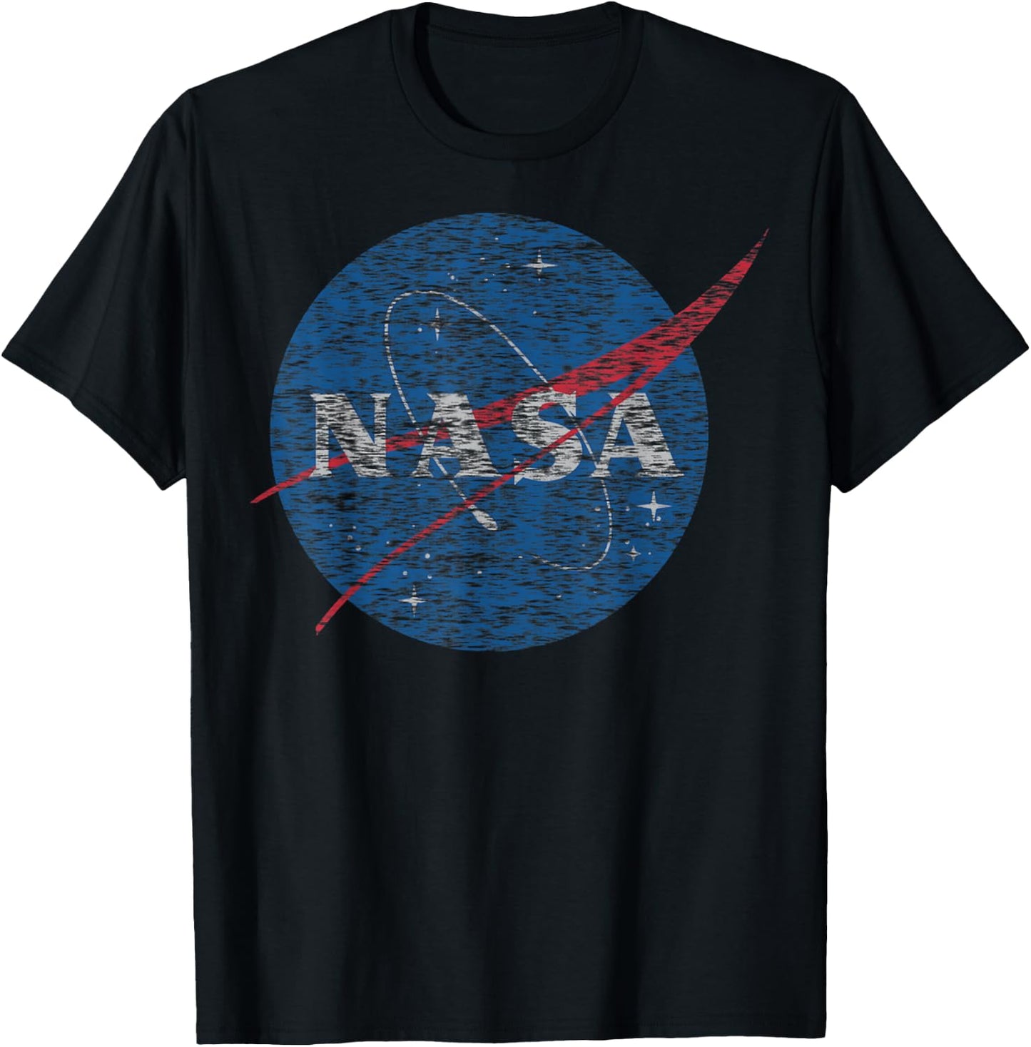 NASA Distressed Vintage Classic Logo Small T-Shirt - T-Shirt | Black